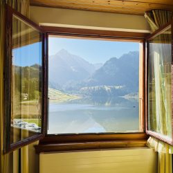 Yoga retreat window view