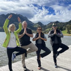 Yoga retreat friends