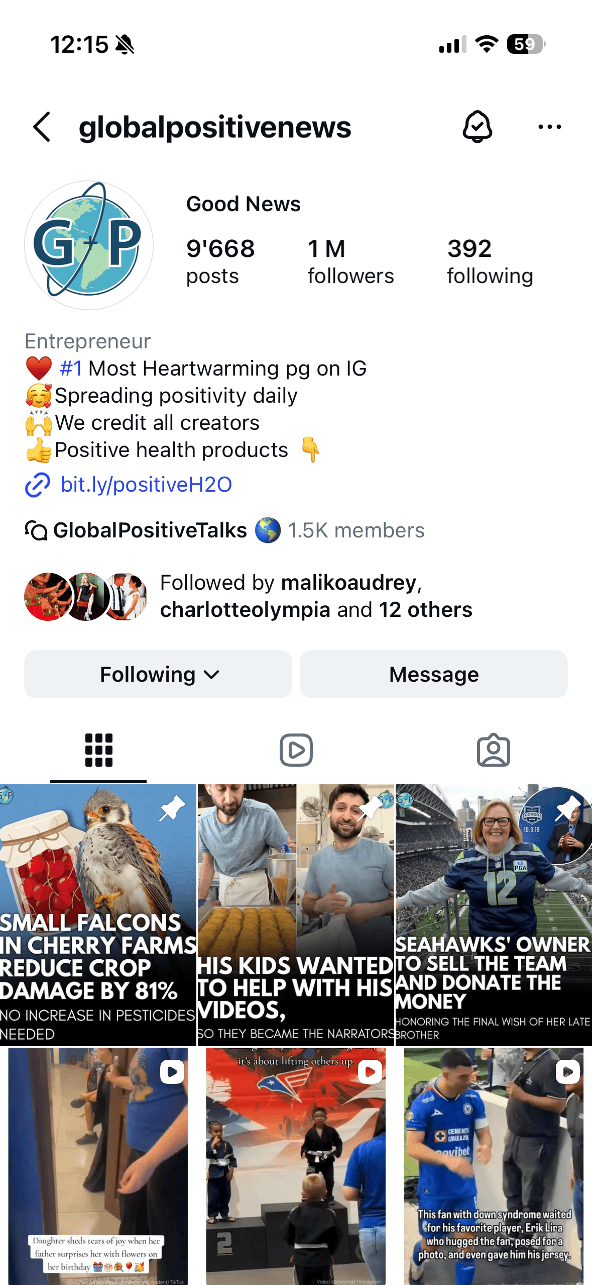 global positive news instagram page